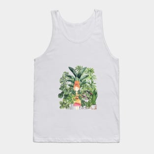 Plants Lady Illustration Tank Top